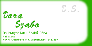 dora szabo business card