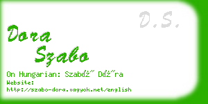 dora szabo business card